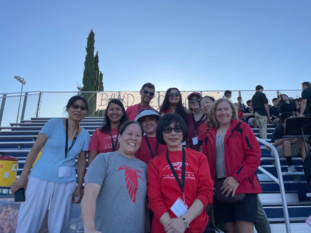 Saratoga Music Boosters volunteers in the stands